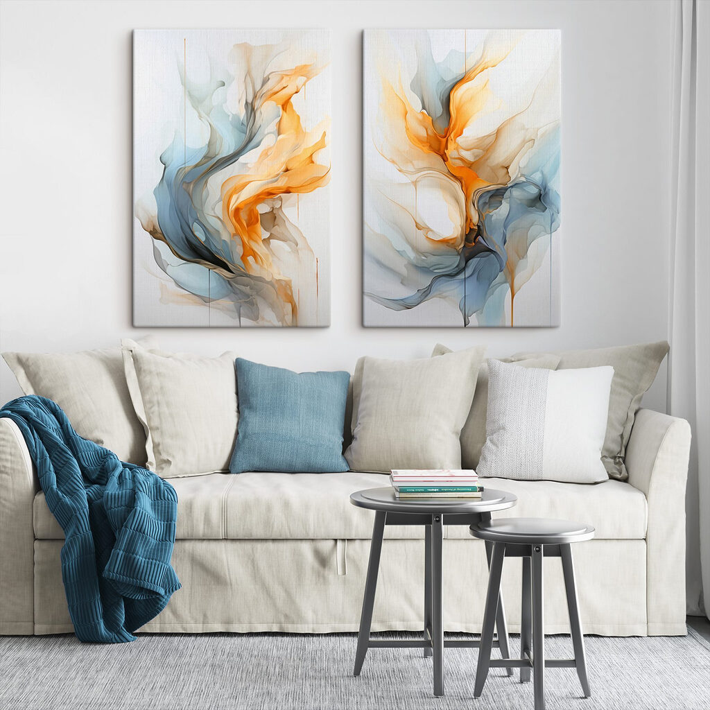 Twee afbeeldingen van een schilderij — interieur 2