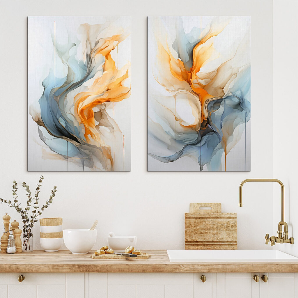 Twee afbeeldingen van een schilderij — interieur 1