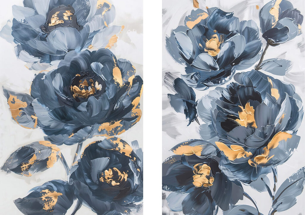 Elegante bloemen in zachte kleuren — volledig ontwerp