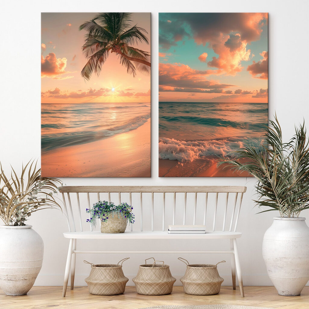 Palmboom op een strand — interieur 1