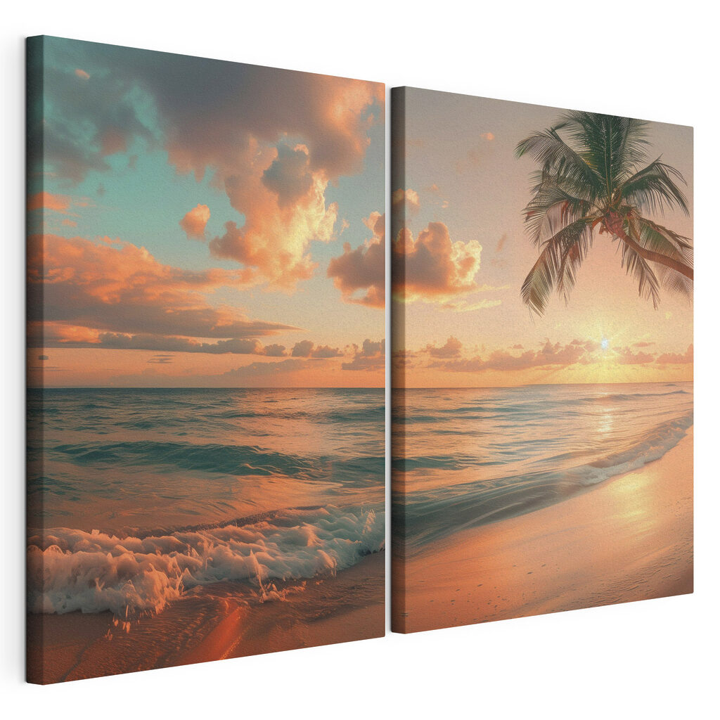 Palmboom op een strand — productweergave