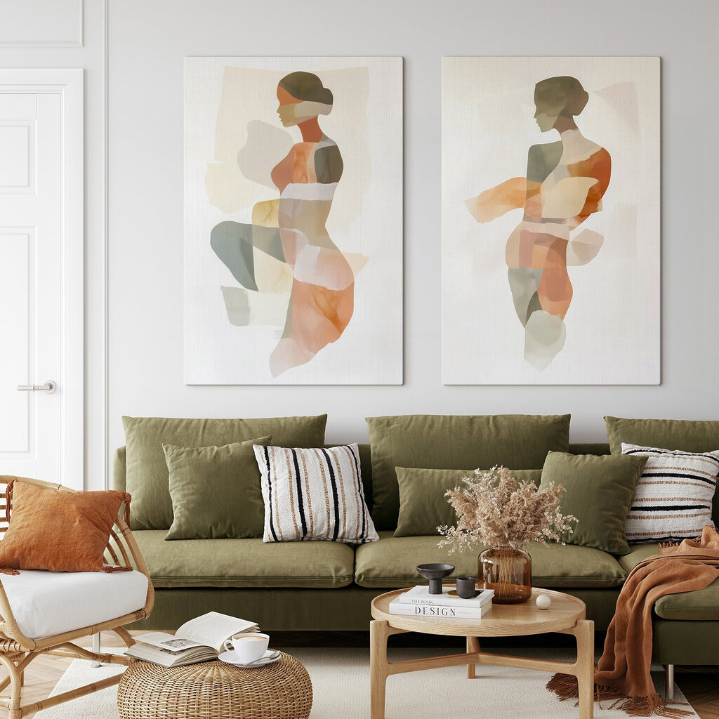 Het lichaam van een vrouw met verschillende kleuren — interieur 1