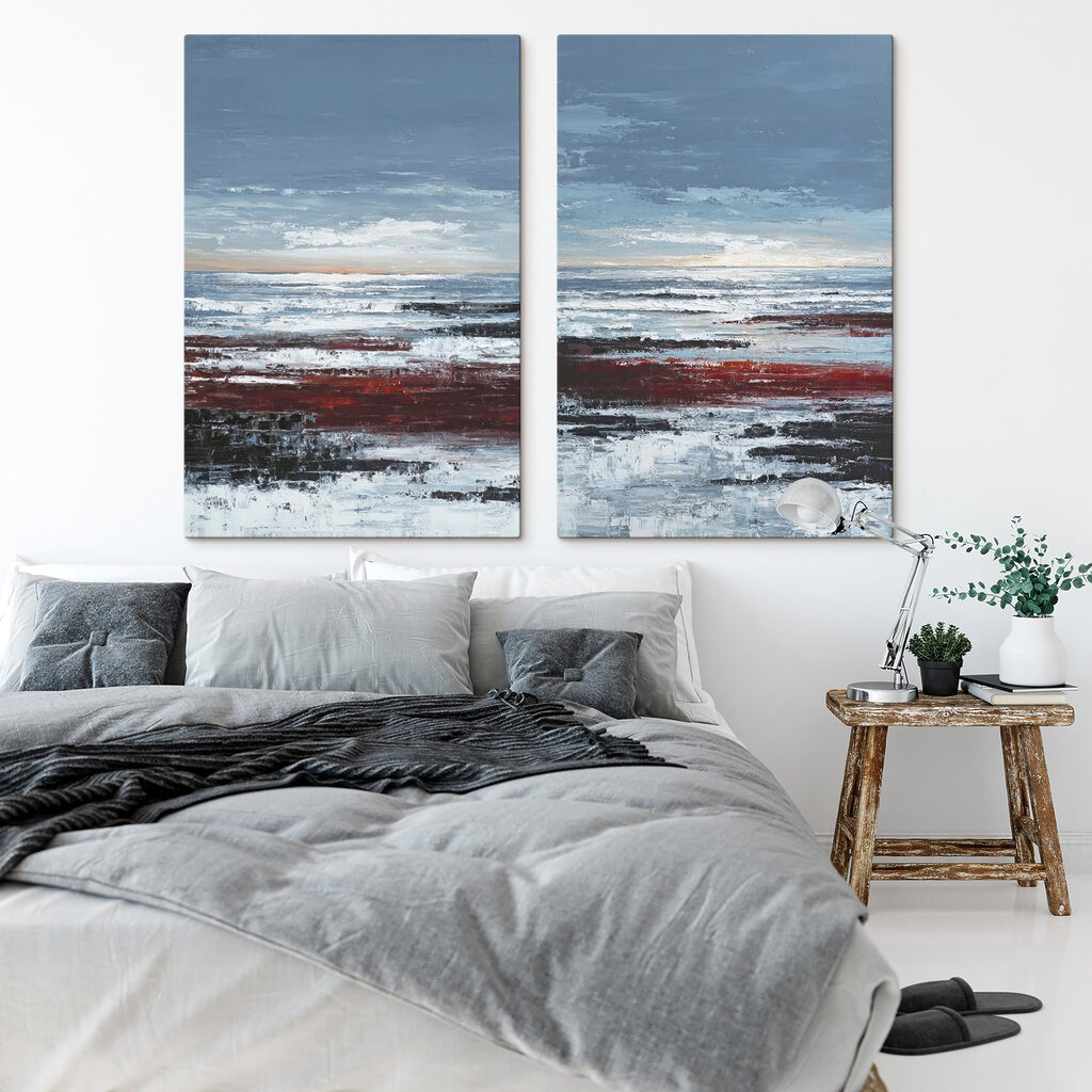 Schilderij van een strand — interieur 1