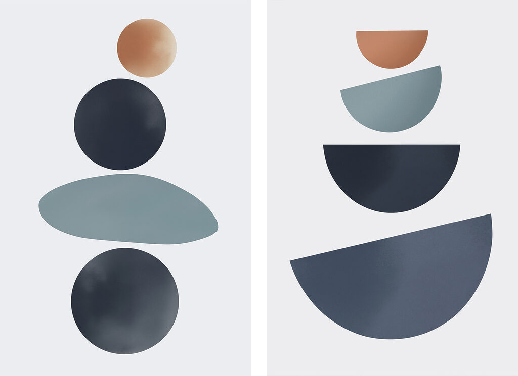 Geometrische vormen in harmonieus evenwicht — volledig ontwerp