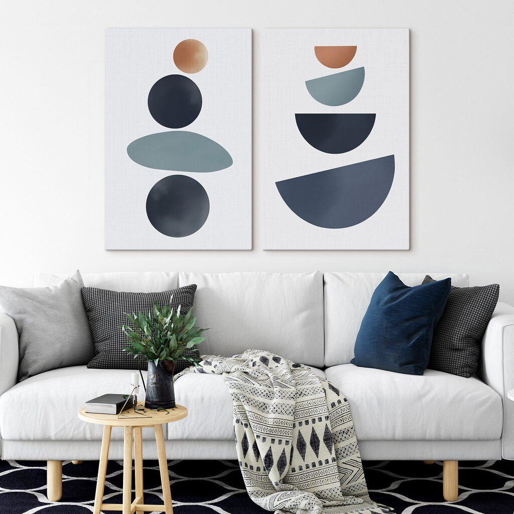 Geometrische vormen in harmonieus evenwicht — interieur 1