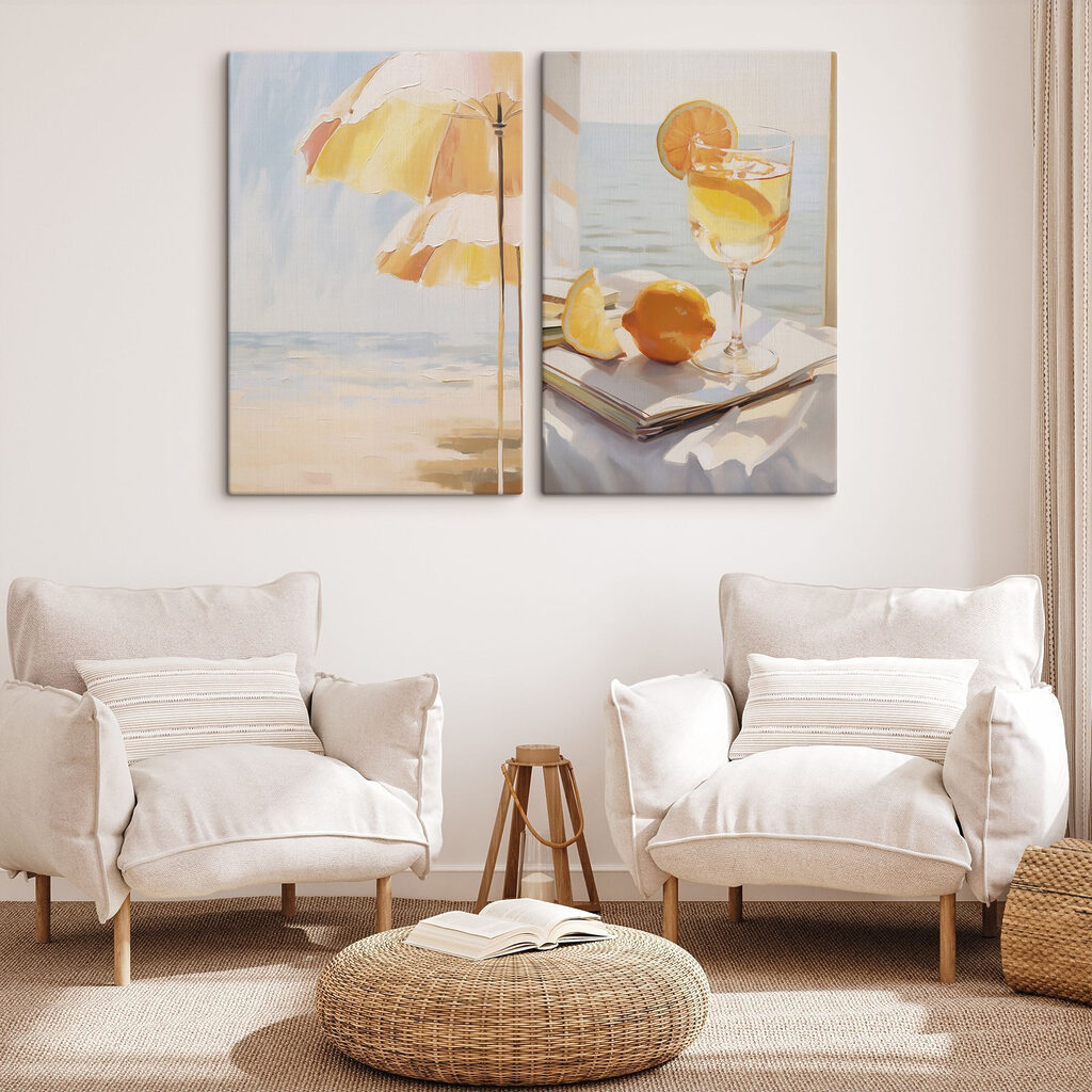 Schilderij van een drankje en een citroen — interieur 2