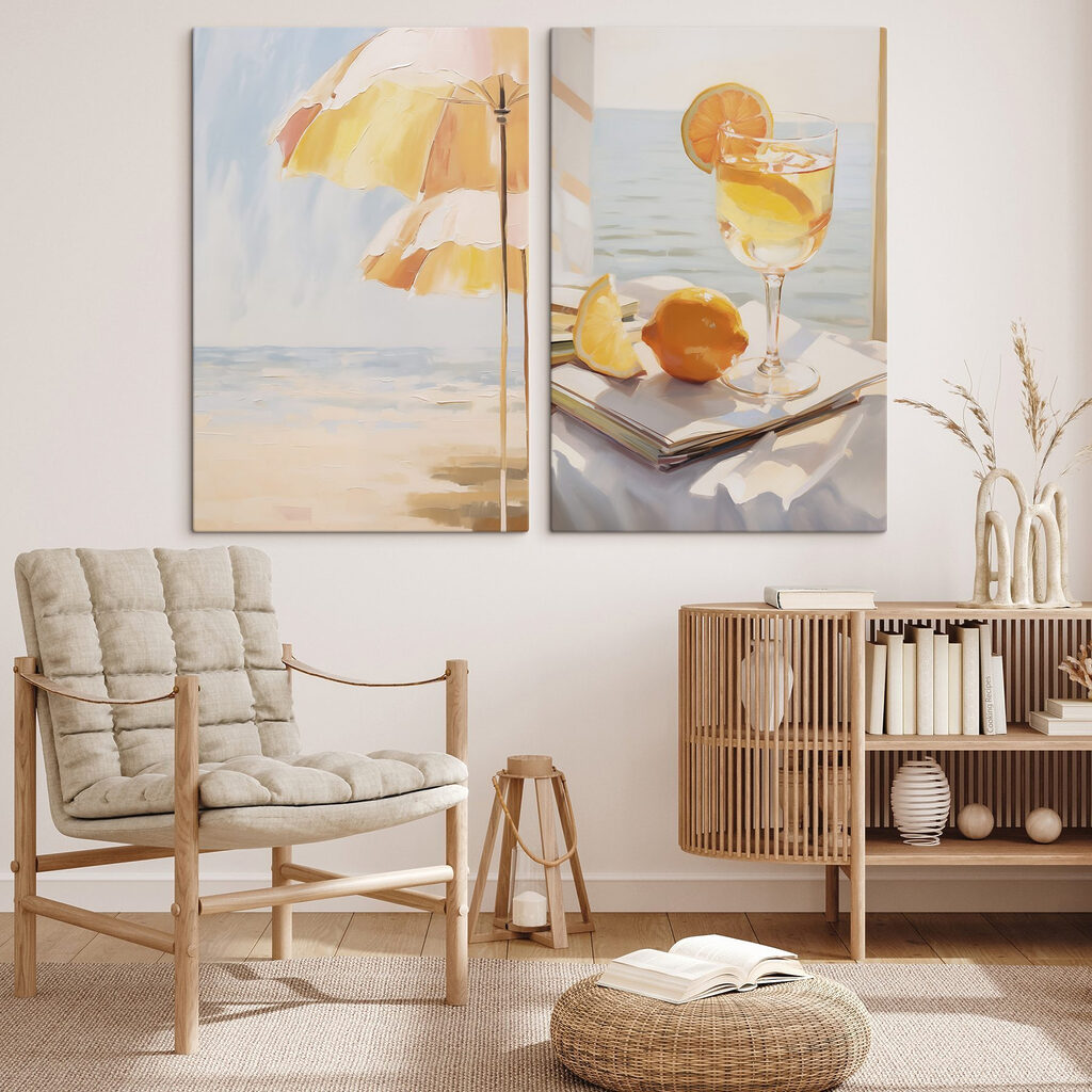 Schilderij van een drankje en een citroen — interieur 1