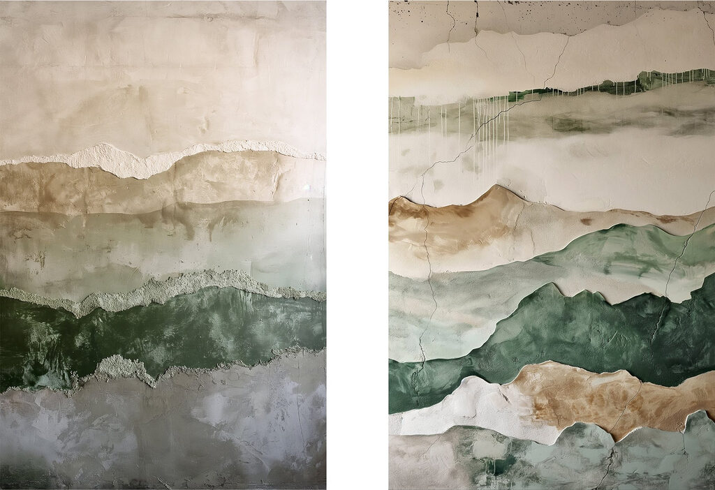 Lagen aarde en zachte kleuren — volledig ontwerp