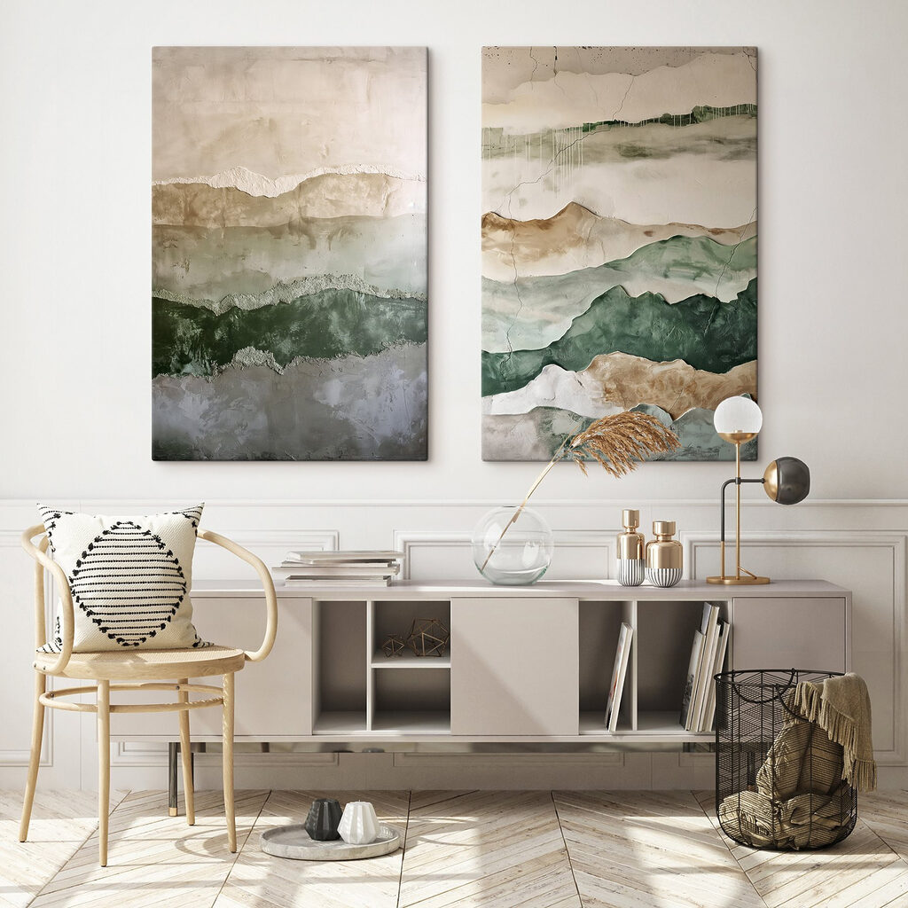 Lagen aarde en zachte kleuren — interieur 1