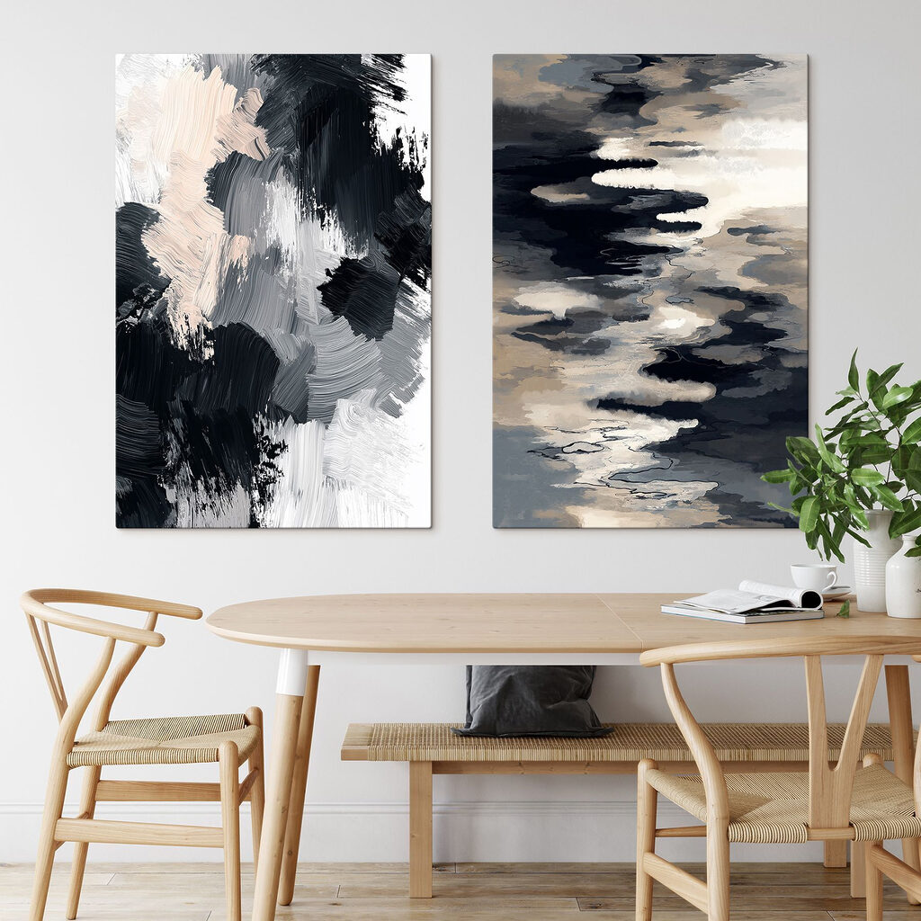 Abstracte vormen in monochrome tinten — interieur 2