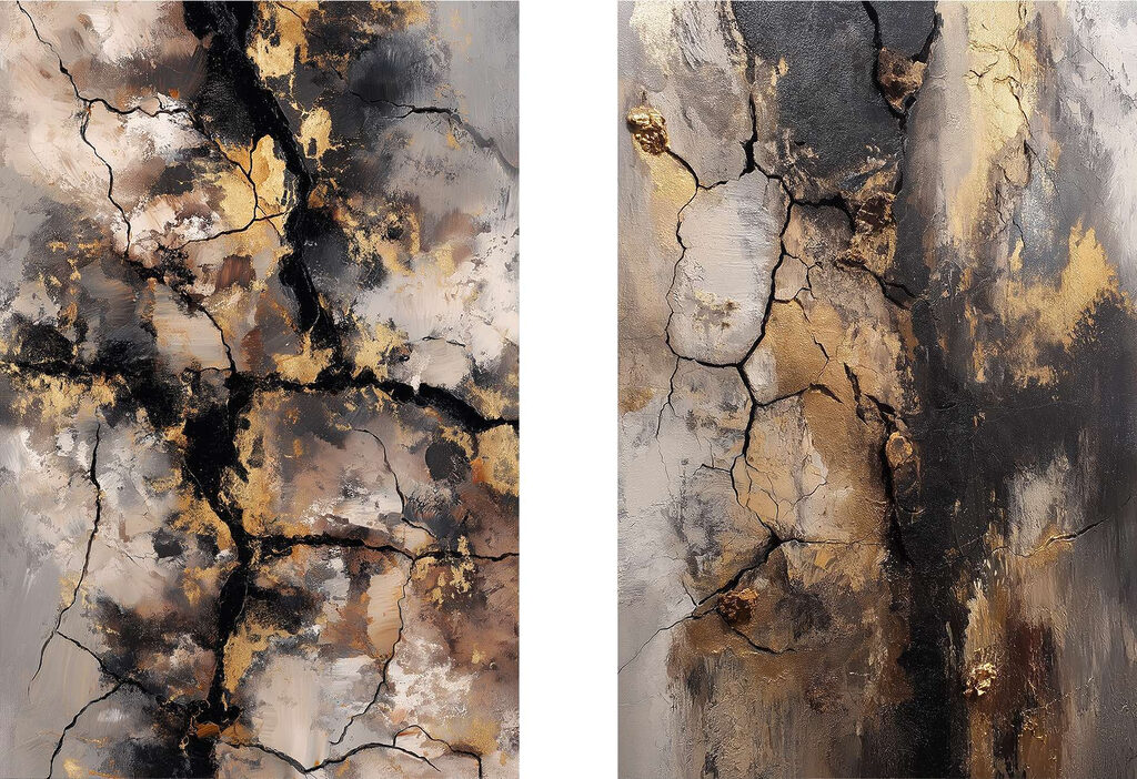 Abstracte texturen met sterke contrasten — volledig ontwerp