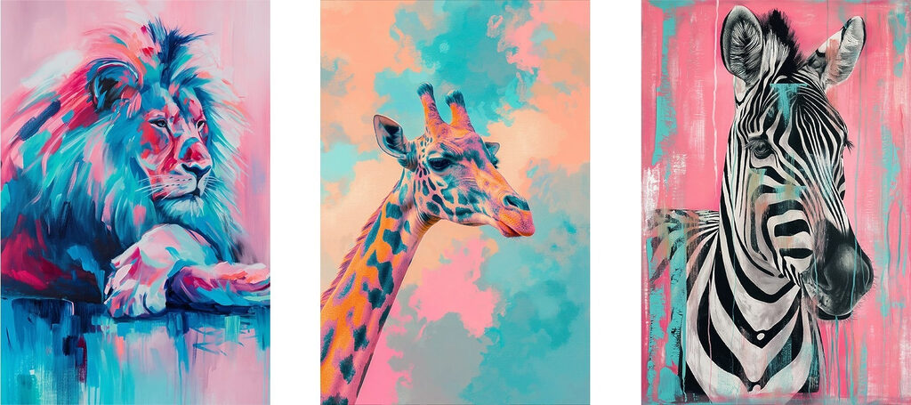 Collage van een giraffe — volledig ontwerp