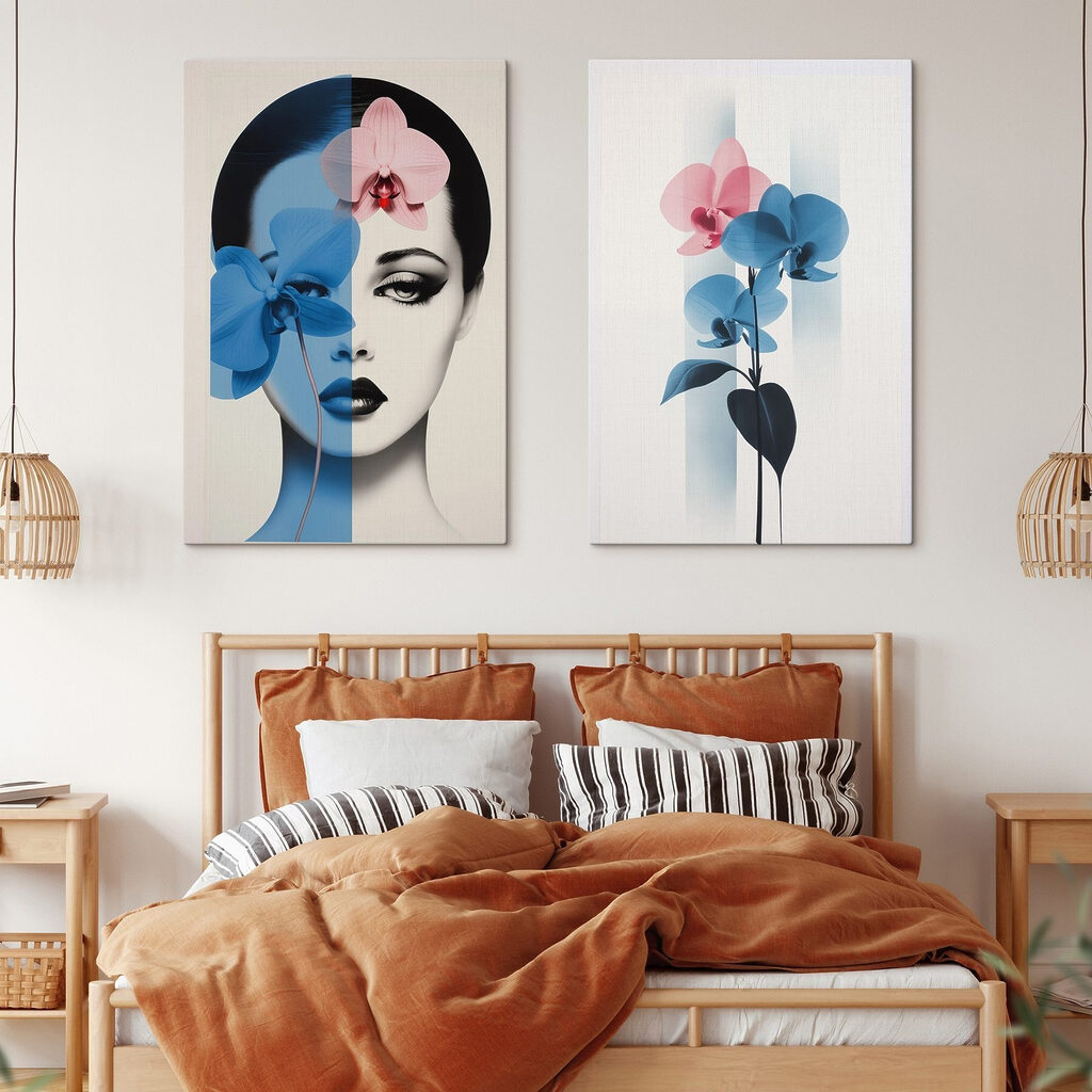 Vrouw met bloemen op haar hoofd — interieur 1