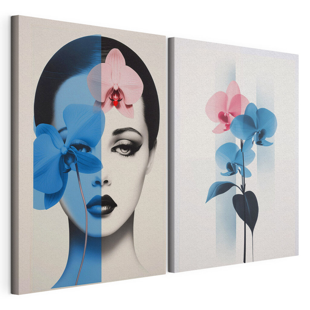 Vrouw met bloemen op haar hoofd — productweergave