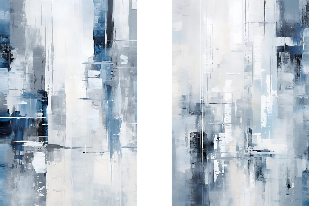 Schilderij van een stad — volledig ontwerp