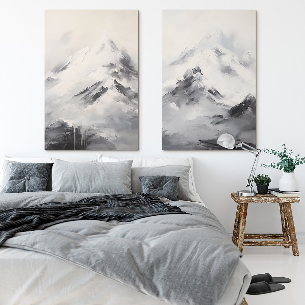 Schilderij van een bergketen — interieur 2