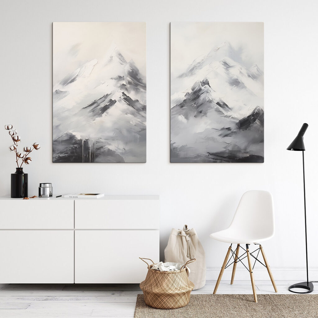 Schilderij van een bergketen — interieur 1