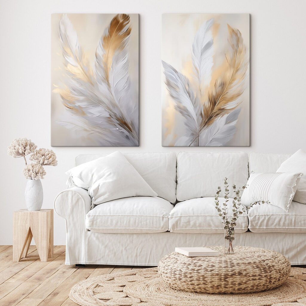 Fijne veren in zachte tinten — interieur 2