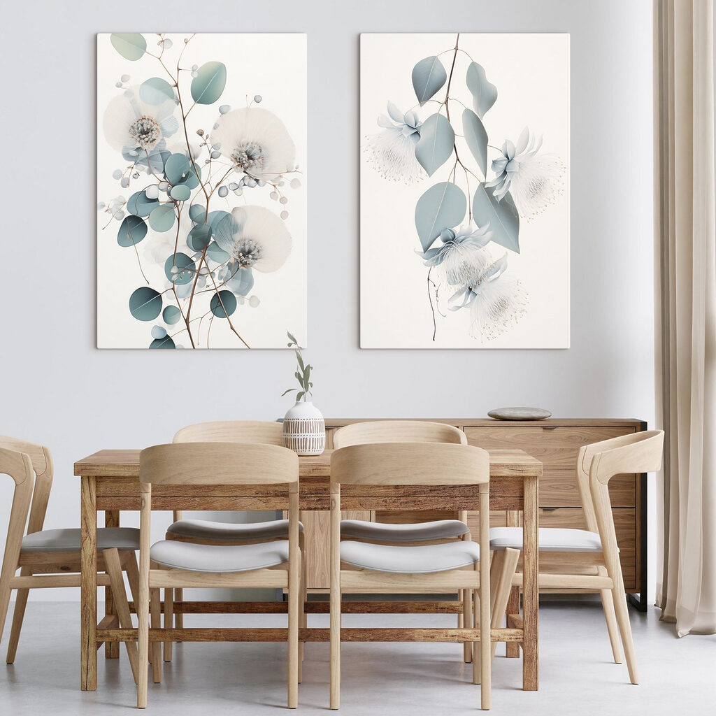 Verfijnde bloemen in zachte tinten — interieur 1