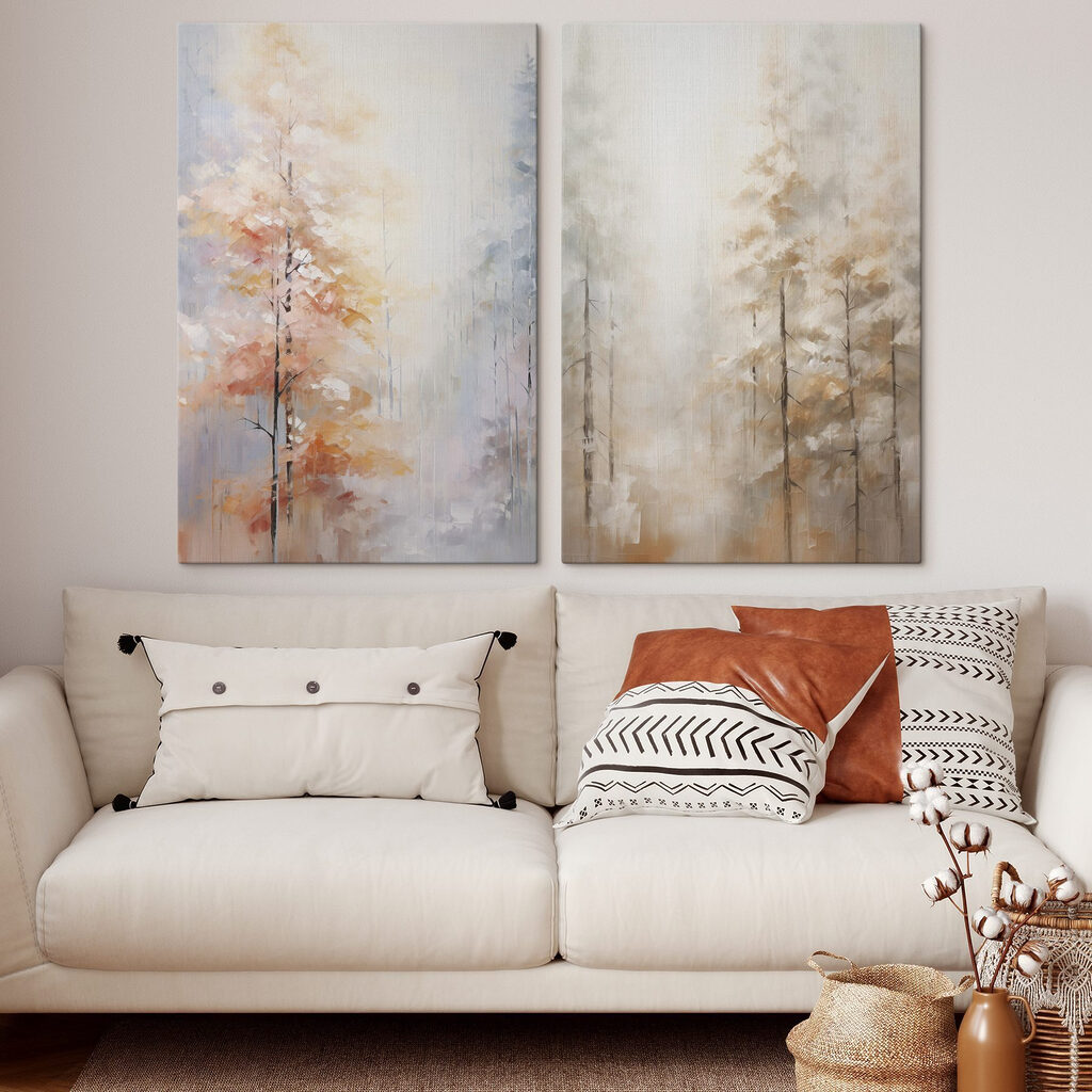 Schilderij van bomen in een bos — interieur 2