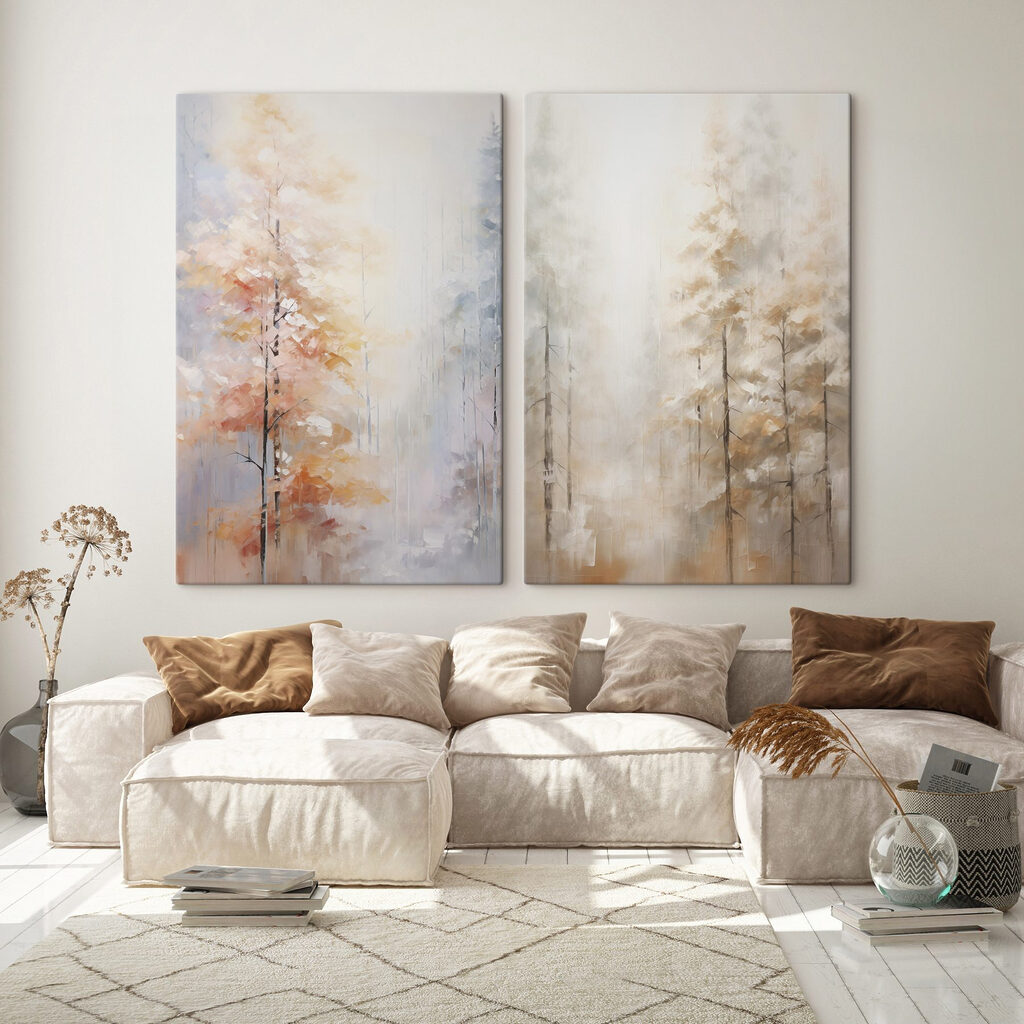 Schilderij van bomen in een bos — interieur 1