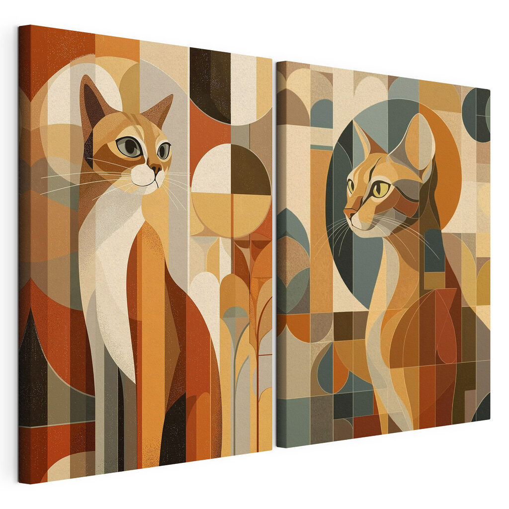 Twee katten in verschillende kleuren — productweergave