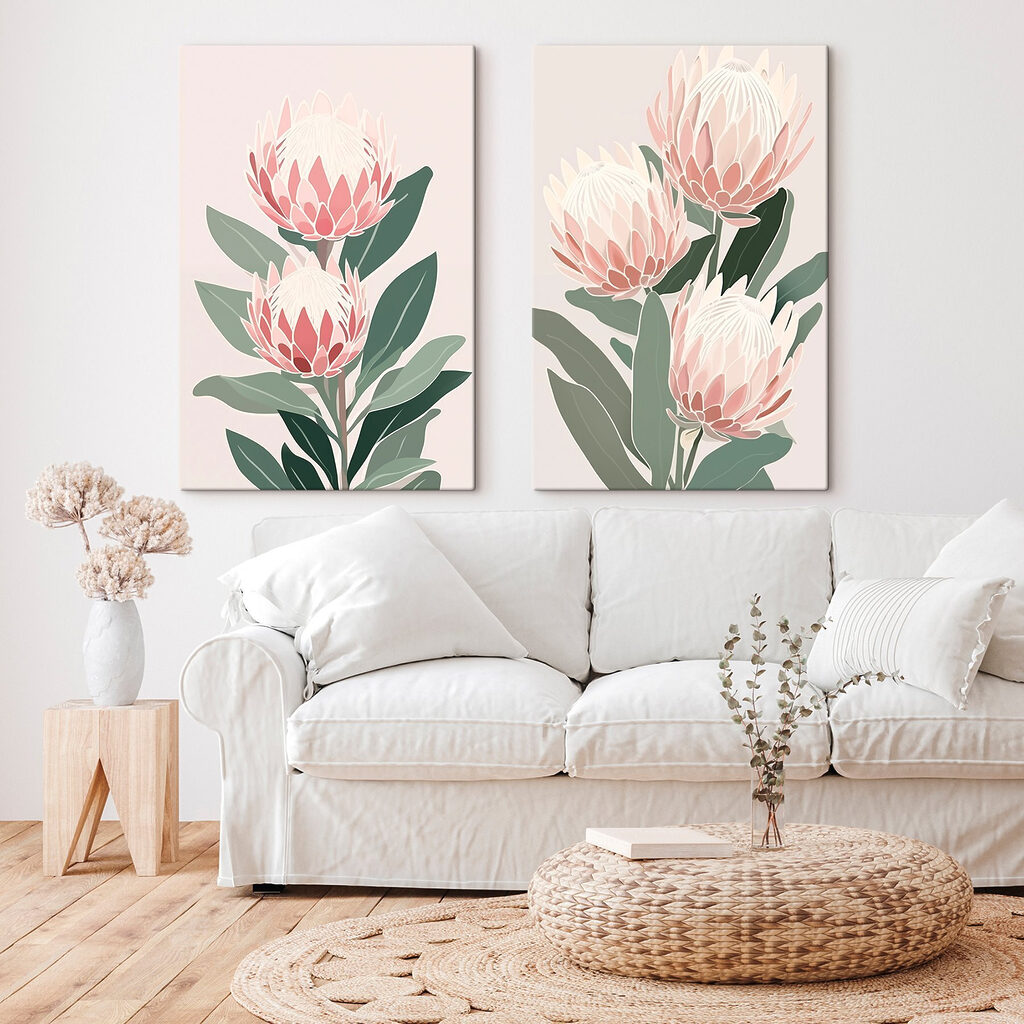 Verfijnde bloemen in zachte pasteltinten — interieur 2