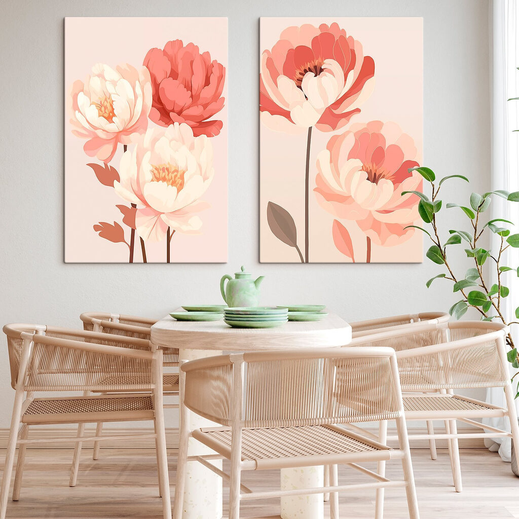 Prachtige bloemen in zachte kleuren — interieur 1