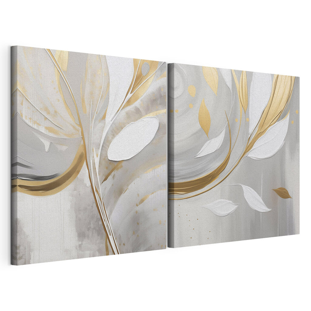 Elegante, op bloemen geïnspireerde abstracte kunstwerken — productweergave