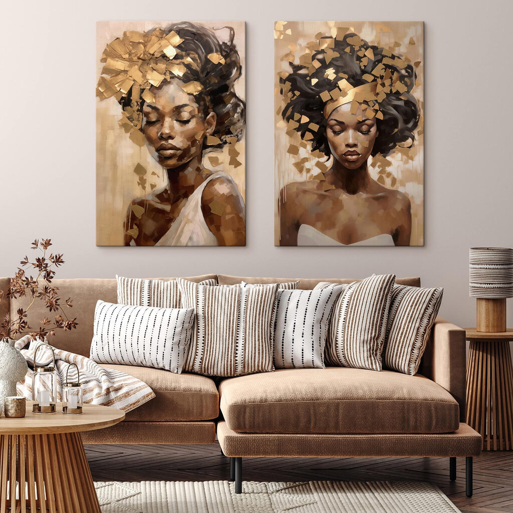 Rustige schoonheid in artistieke expressie in een interieur