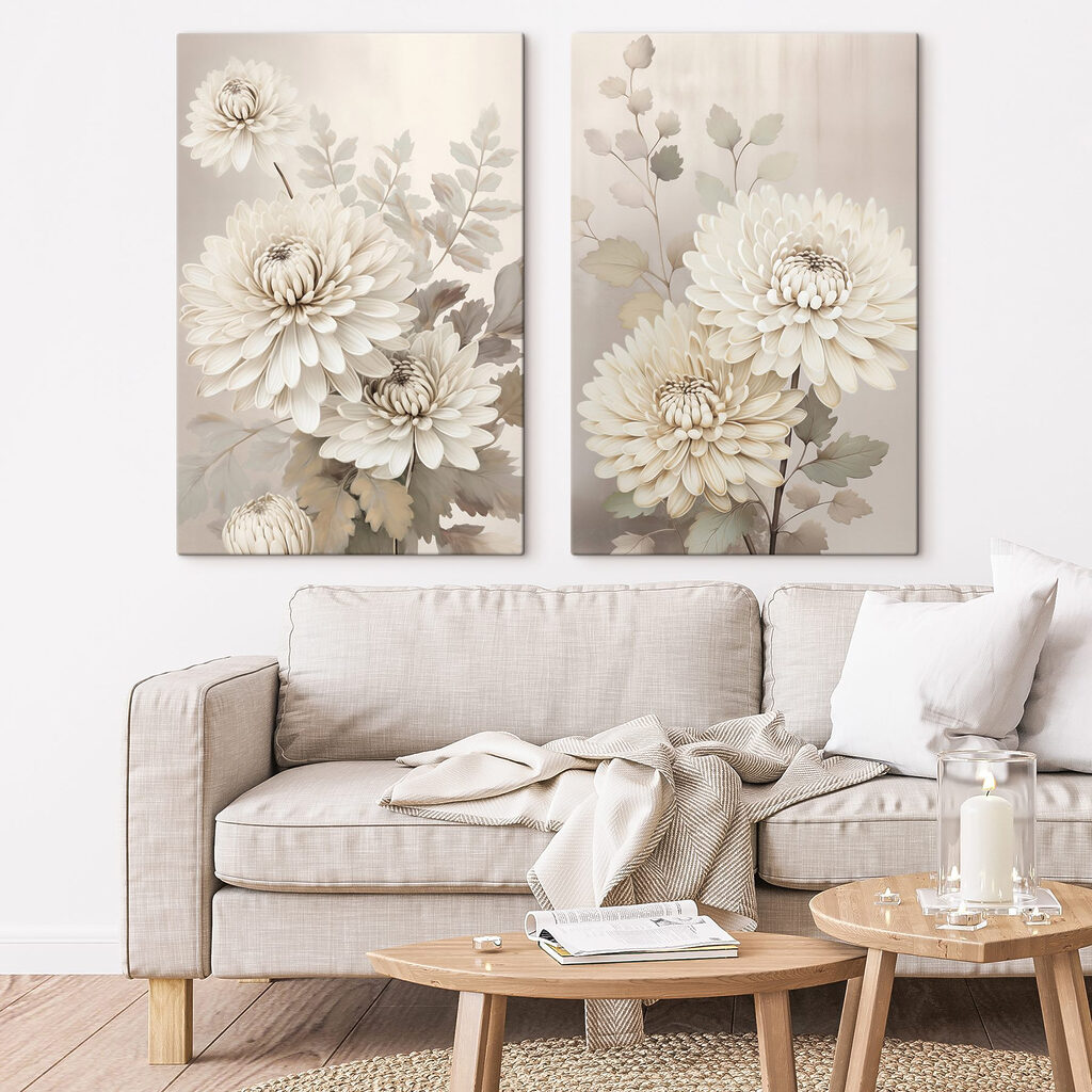 Verfijnde bloemen in zachte tinten — interieur 2