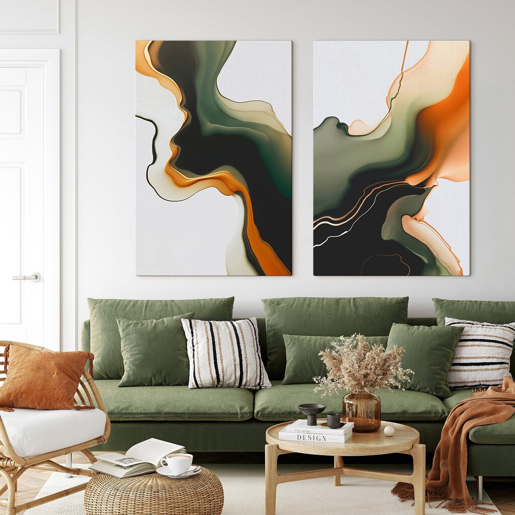 Vloeiende kleuren in harmonieuze patronen — interieur 1