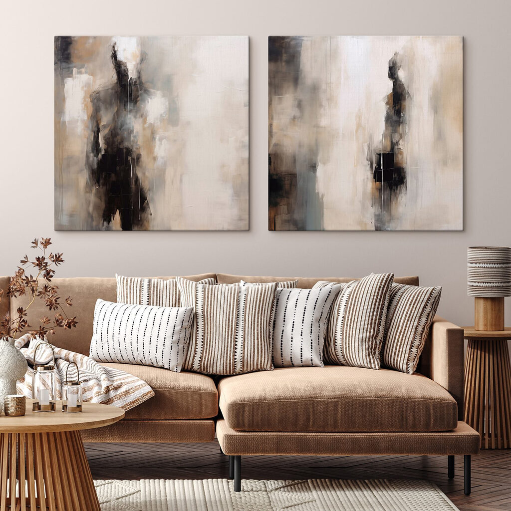 Abstracte figuren in gedempte tinten — interieur 2