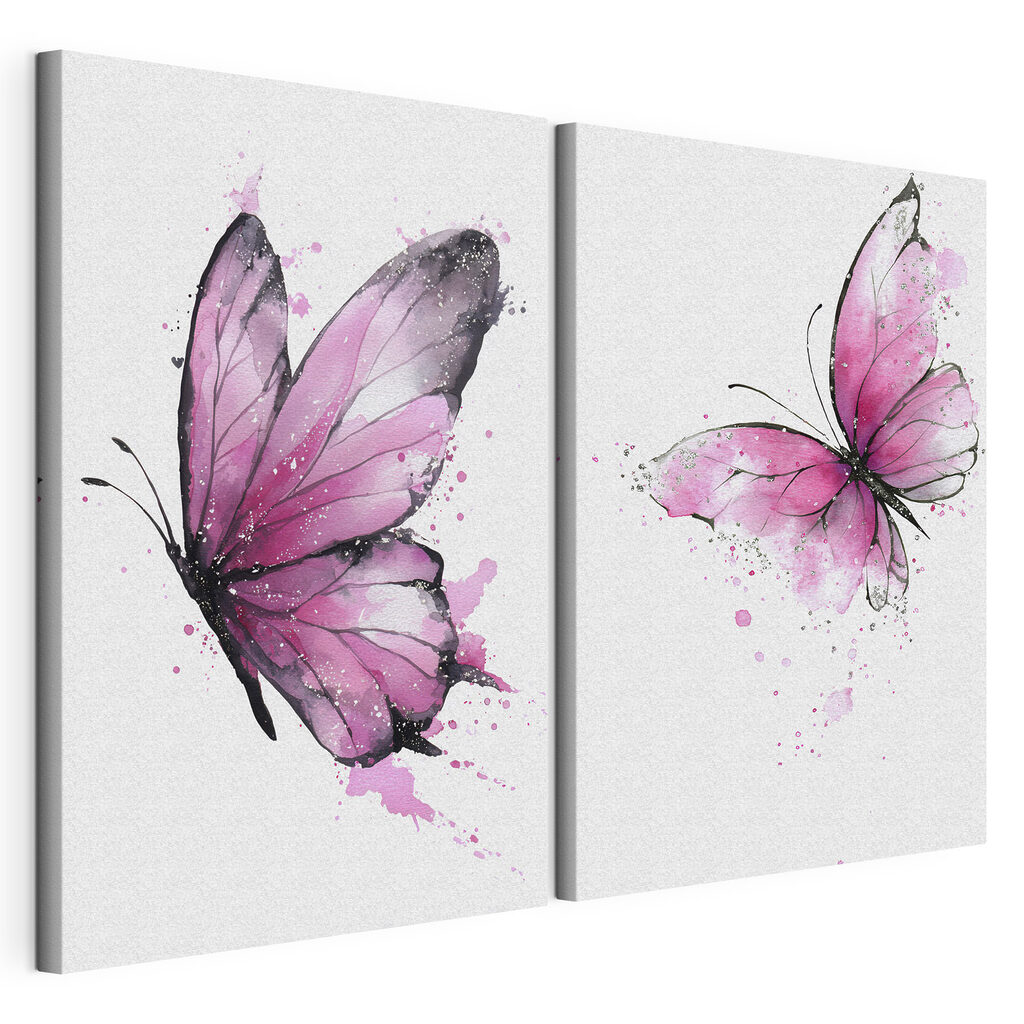 Twee vlinders met roze vleugels — productweergave