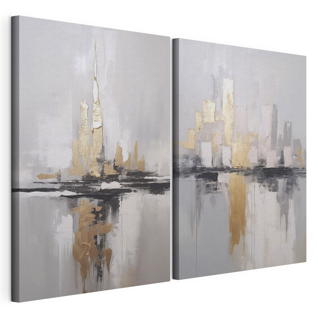 Schilderij van een stadsskyline — productweergave