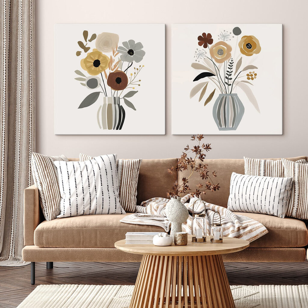 Schilderij van bloemen in een vaas — interieur 2