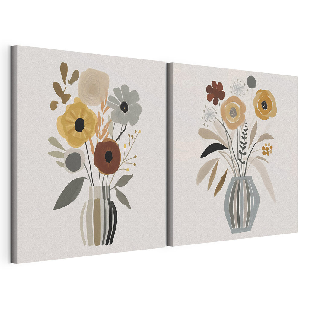 Schilderij van bloemen in een vaas — productweergave