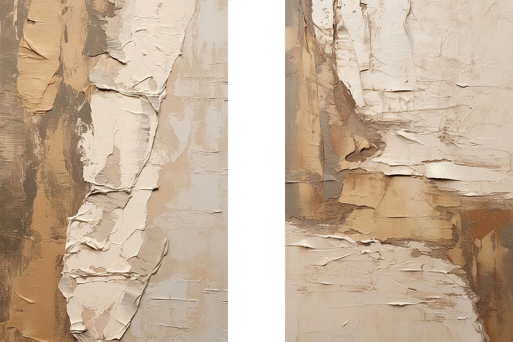 Abstracte lagen in warme tinten — volledig ontwerp