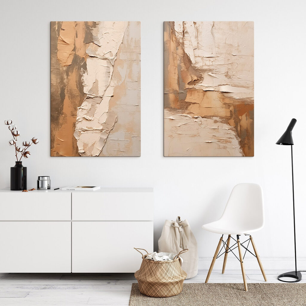 Abstracte lagen in warme tinten — interieur 2