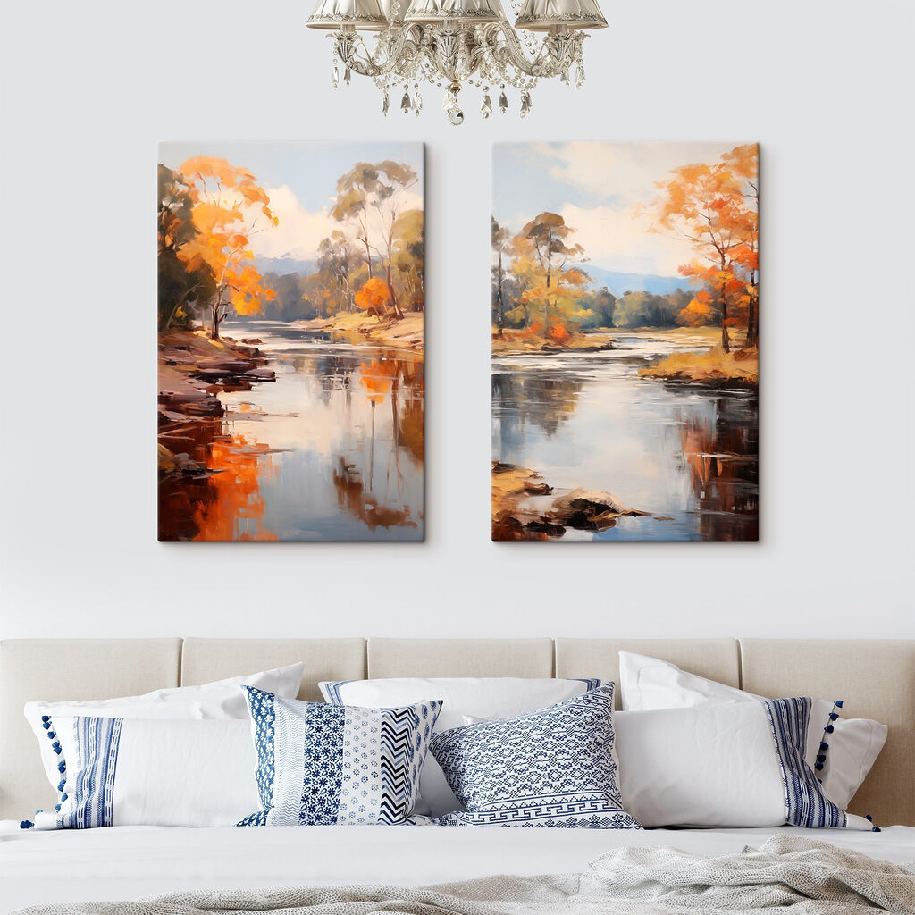 Rivier met bomen en een bewolkte hemel — interieur 2