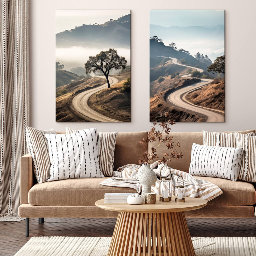 Een bochtige weg met een boom erop — interieur 2