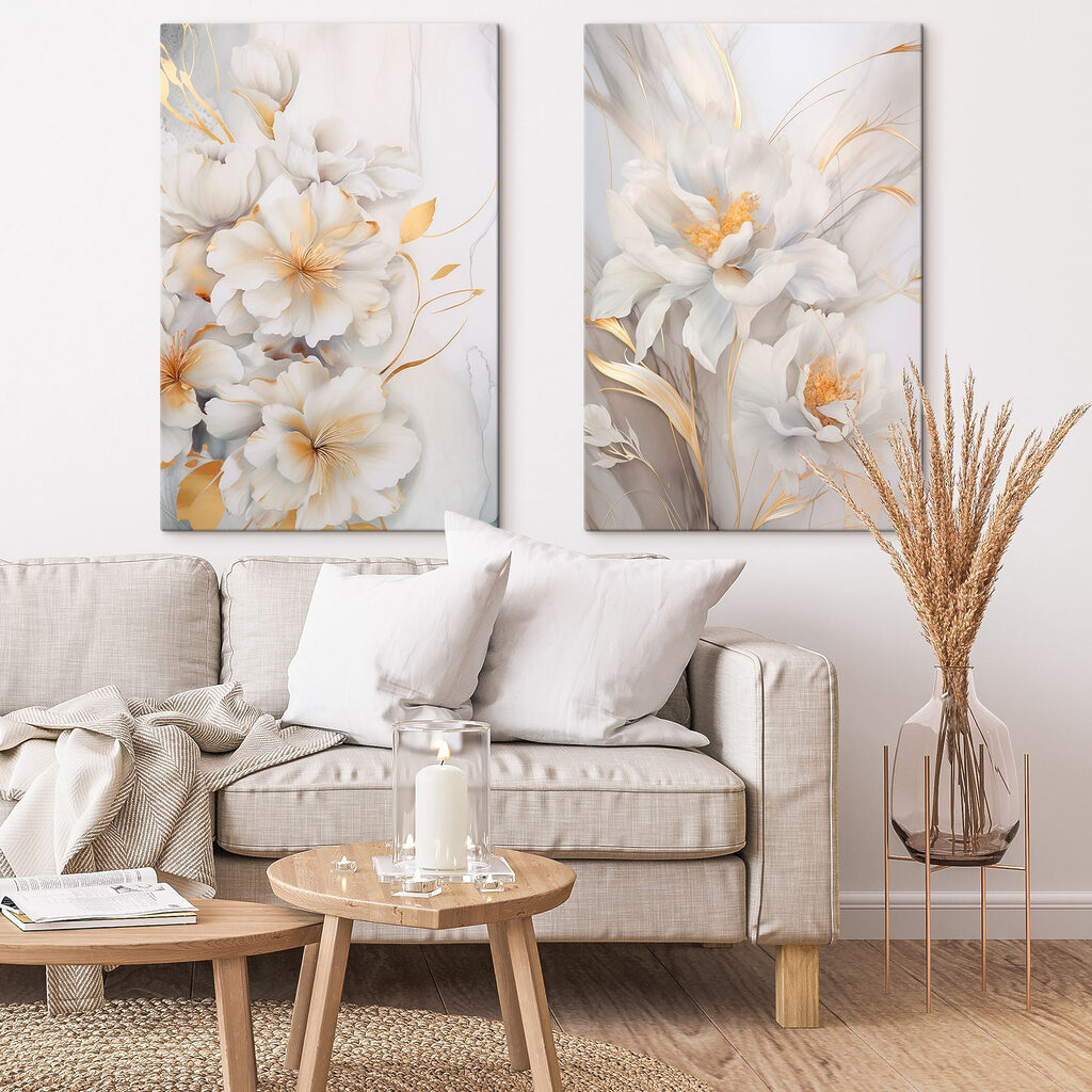Bloesems in zachte, delicate tinten — interieur 2