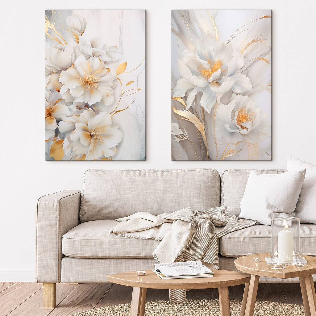 Bloesems in zachte, delicate tinten — interieur 1