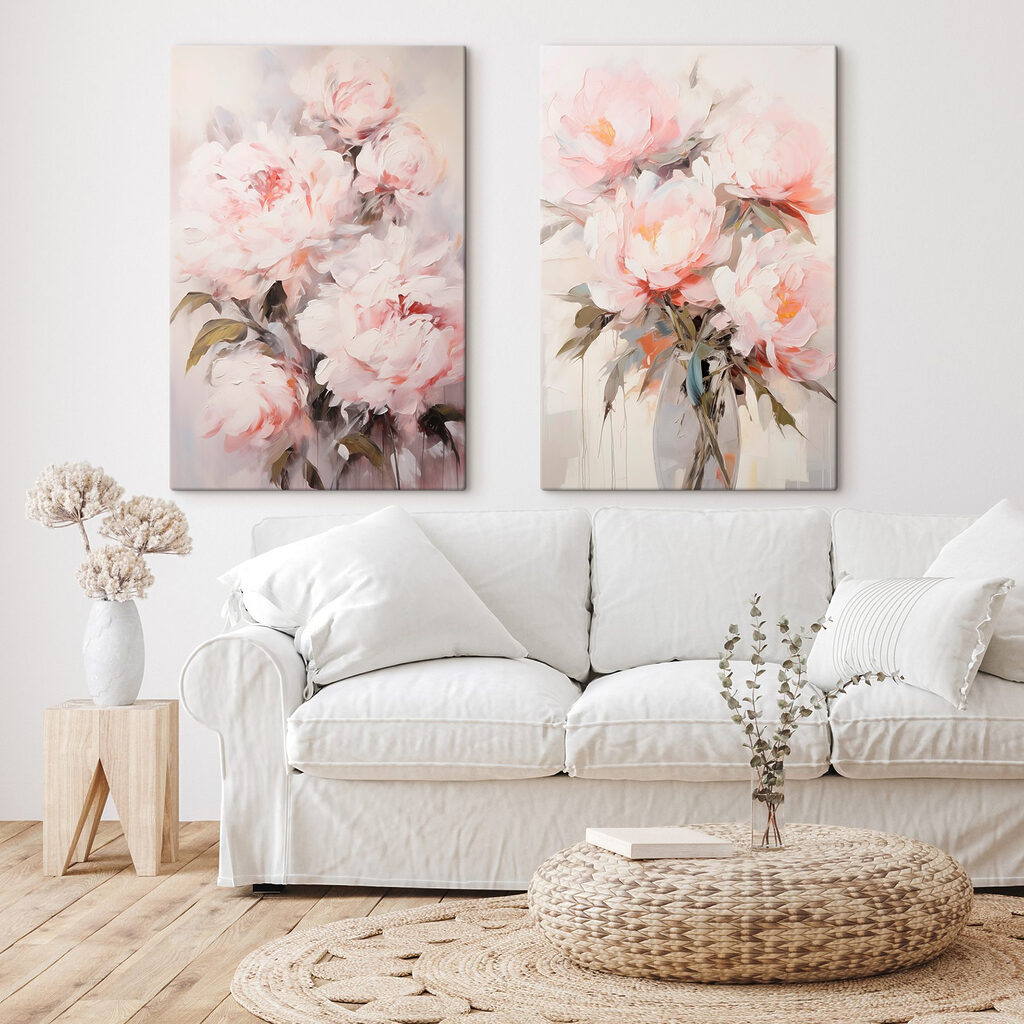 Schilderij van bloemen in een vaas — interieur 1