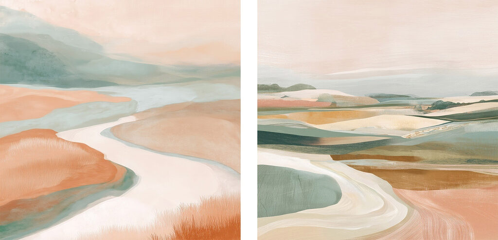 Landschapsschilderij — volledig ontwerp