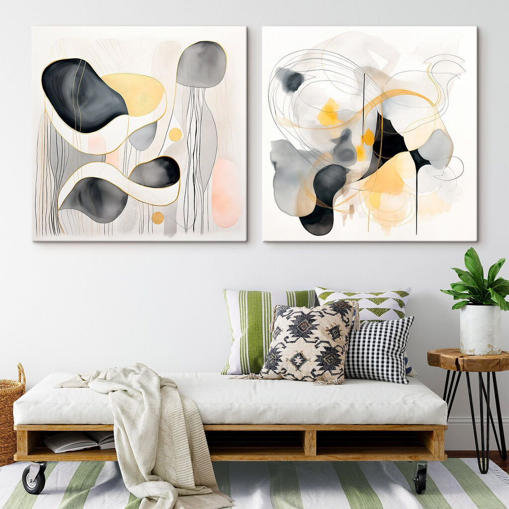 Twee kunstafbeeldingen — interieur 2