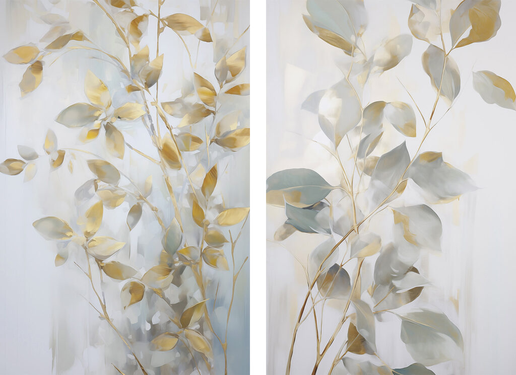 Elegant blad in zachte tinten — volledig ontwerp