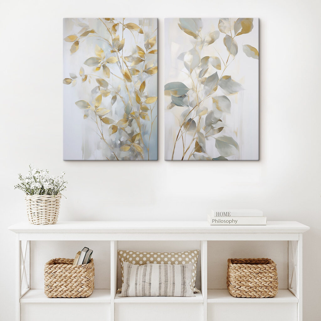 Elegant blad in zachte tinten in een interieur