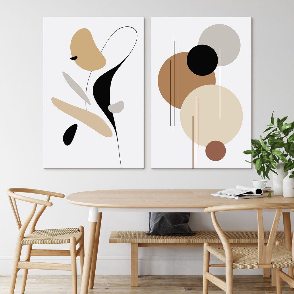 Twee kunstafbeeldingen — interieur 1