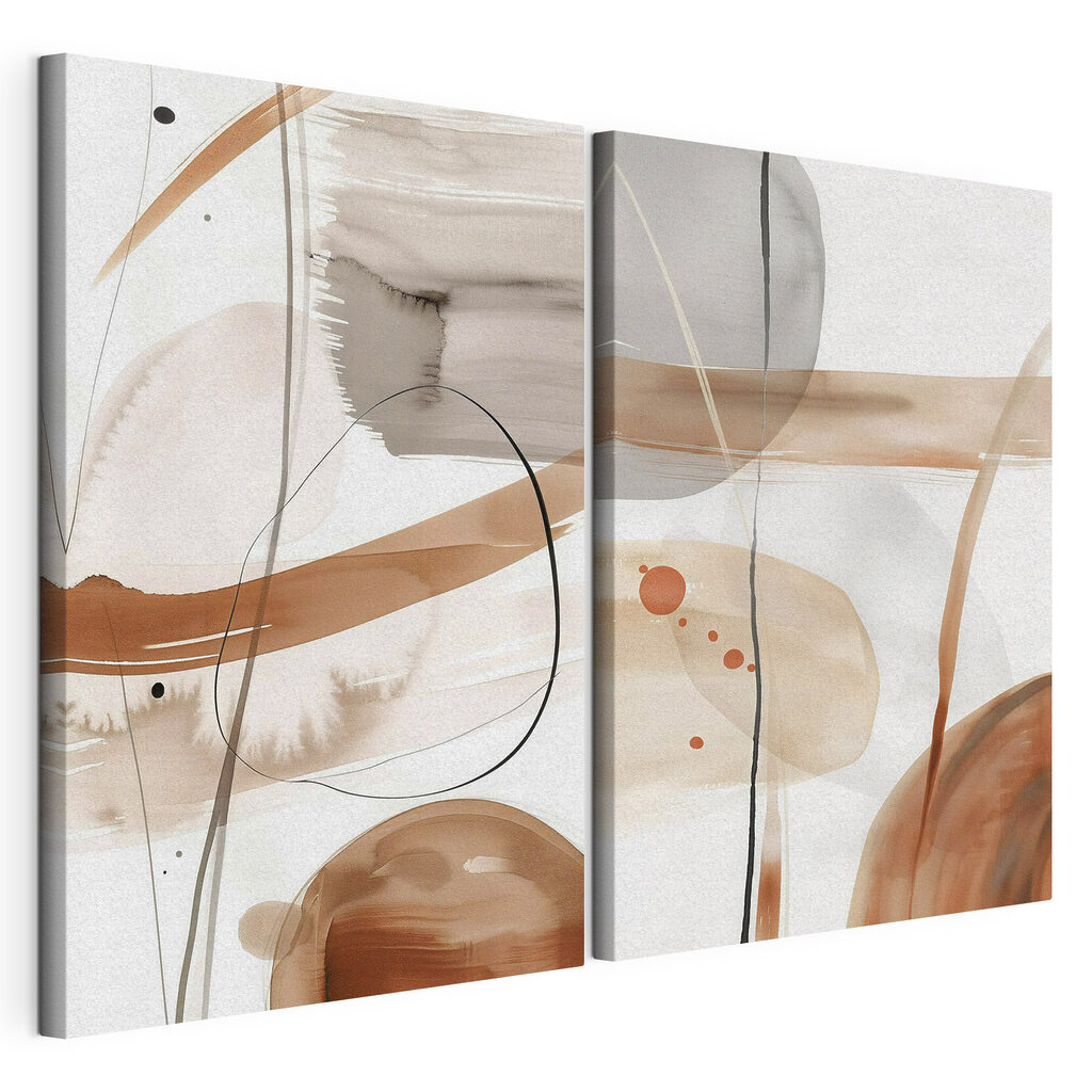 Abstracte vormen in warme tinten — productweergave
